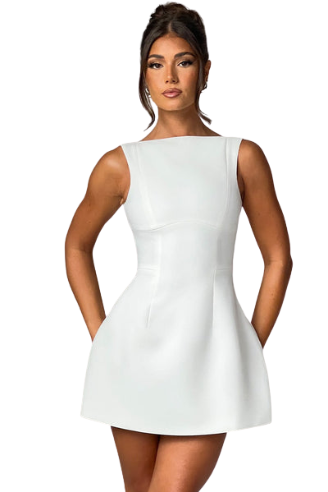 Vestido Curto Eloise em Marfim