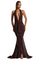 Vestido Longo Eclipse Marrom Ameixa