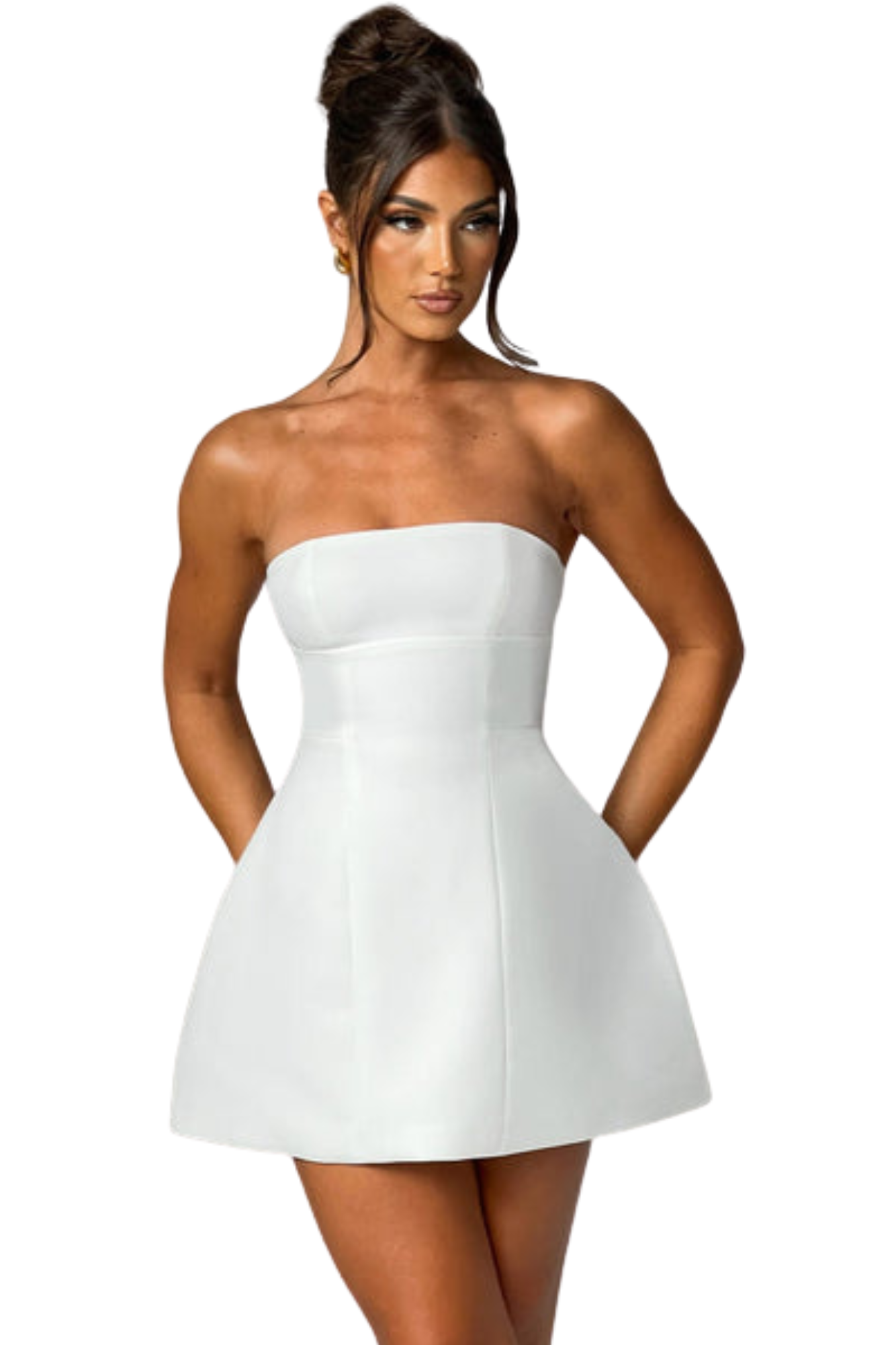 Vestido Curto Asha em Marfim