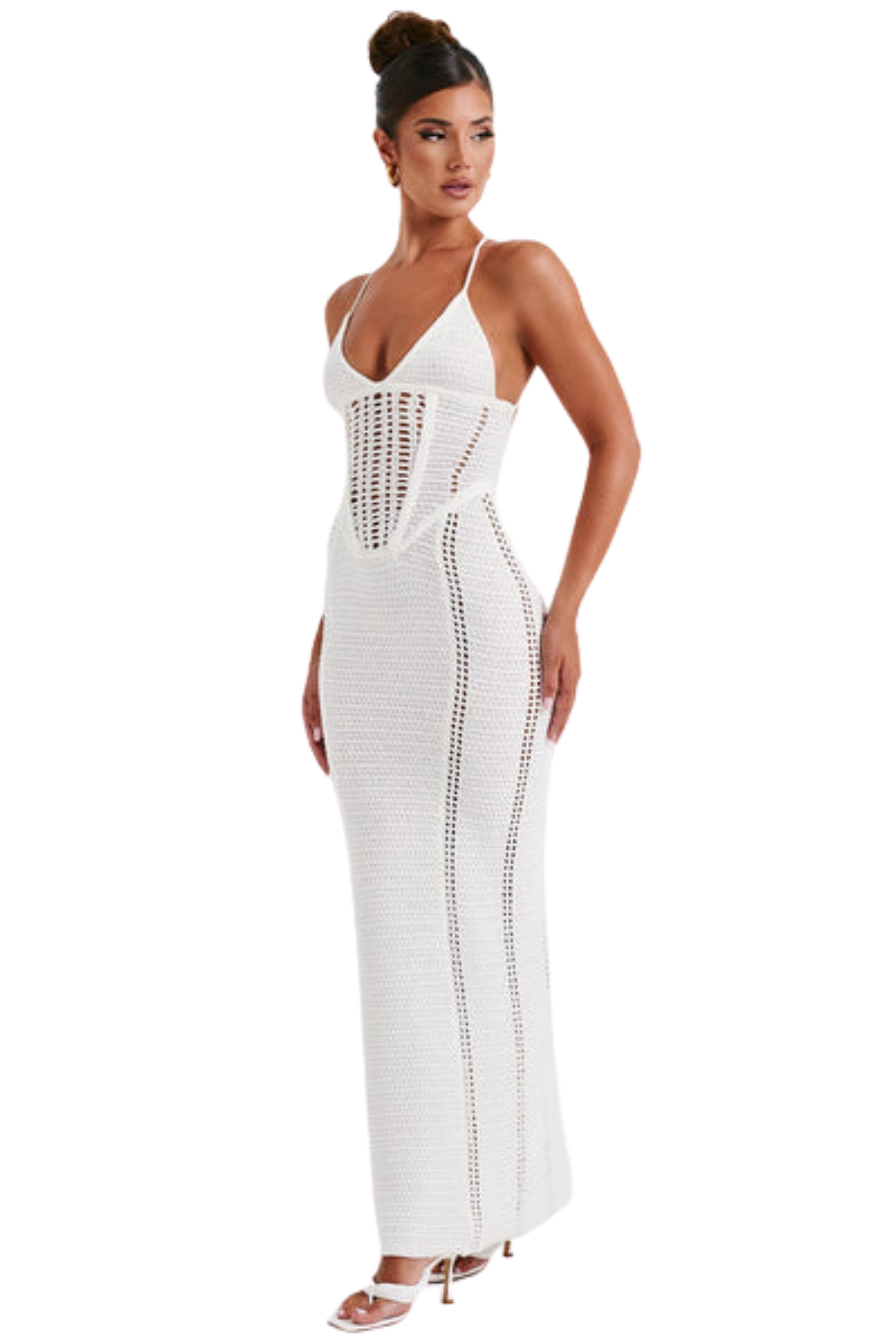 Vestido Longo Crochê - Branco