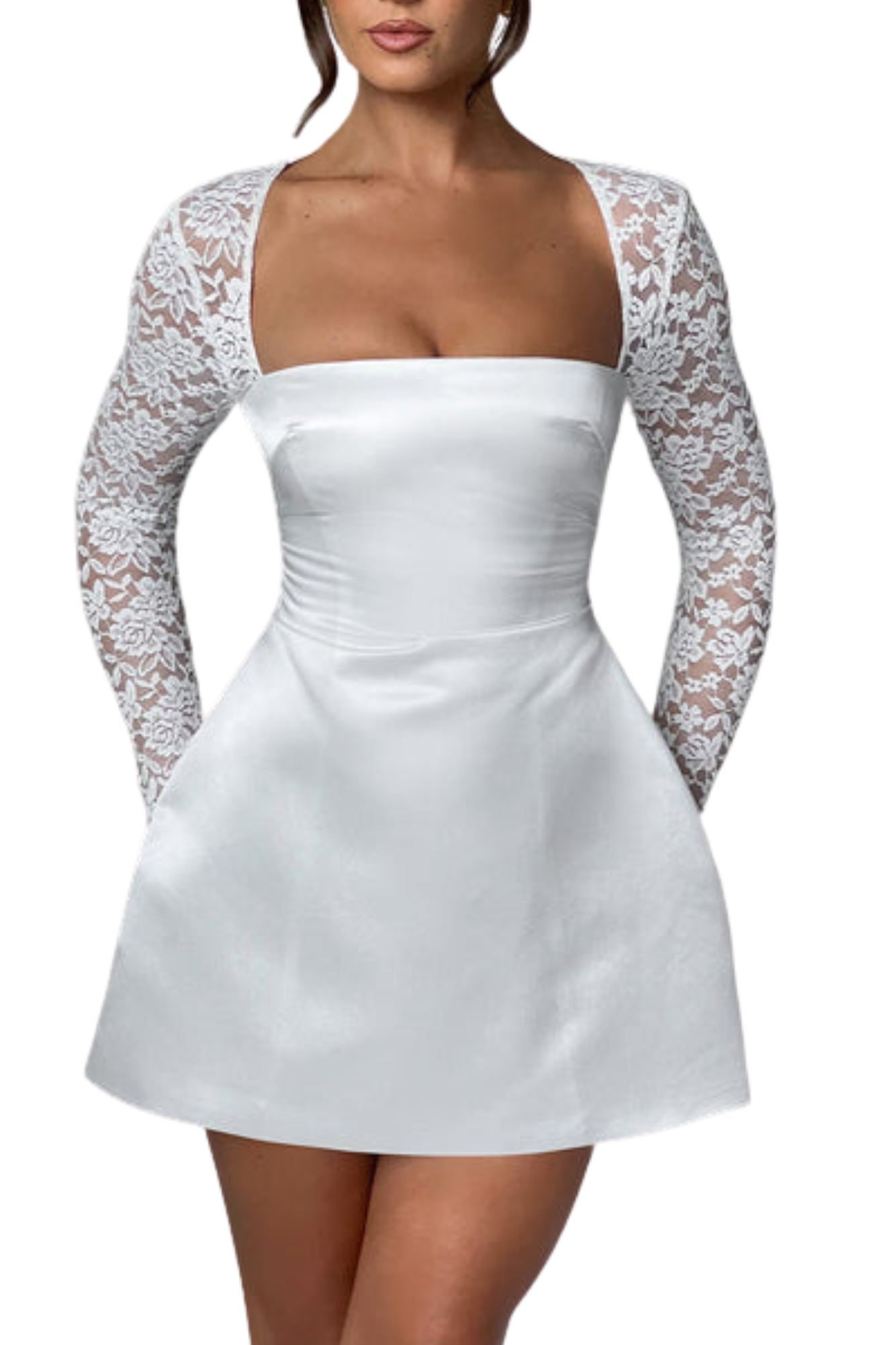 Vestido Curto Sadie Mini em Marfim