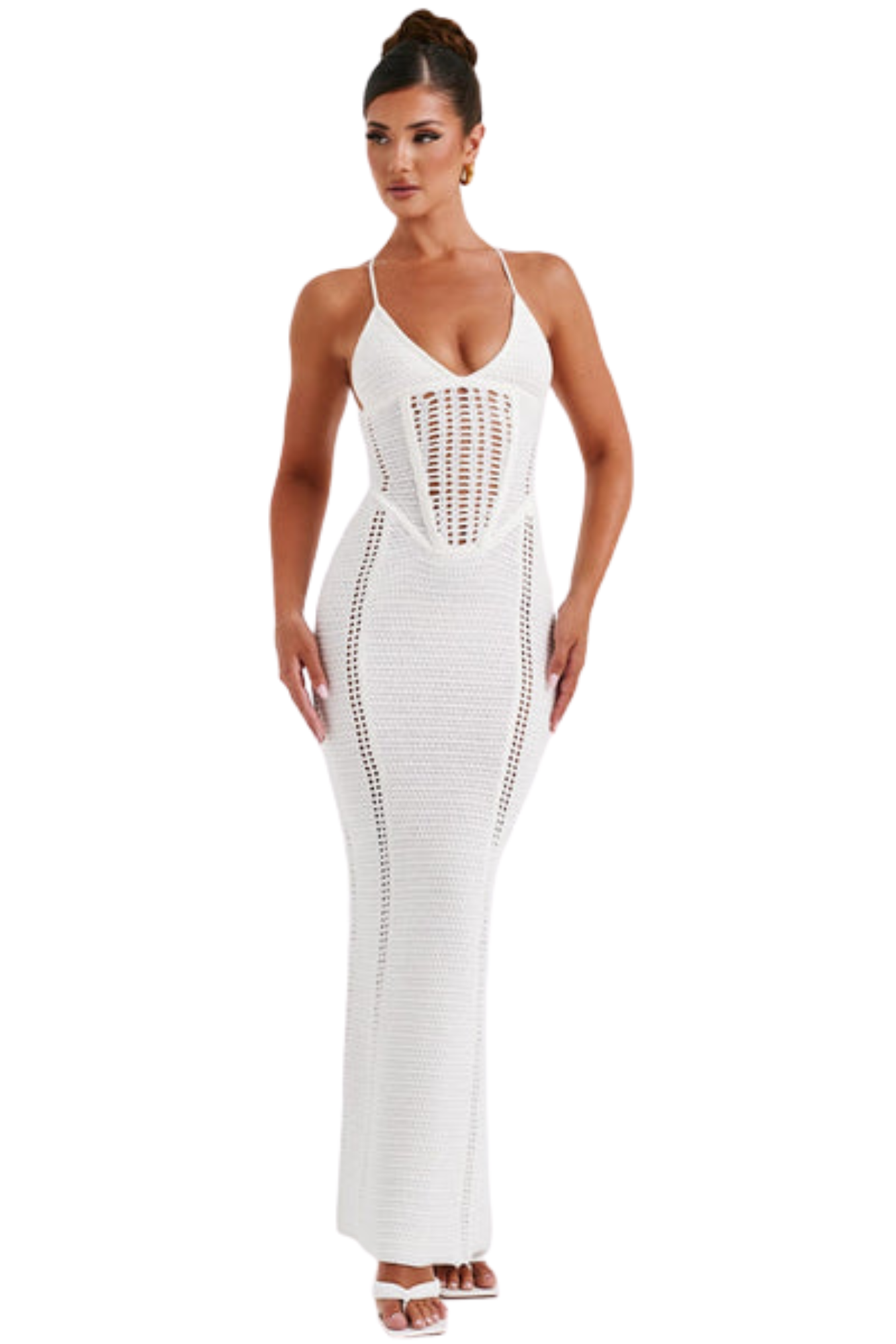 Vestido Longo Crochê - Branco