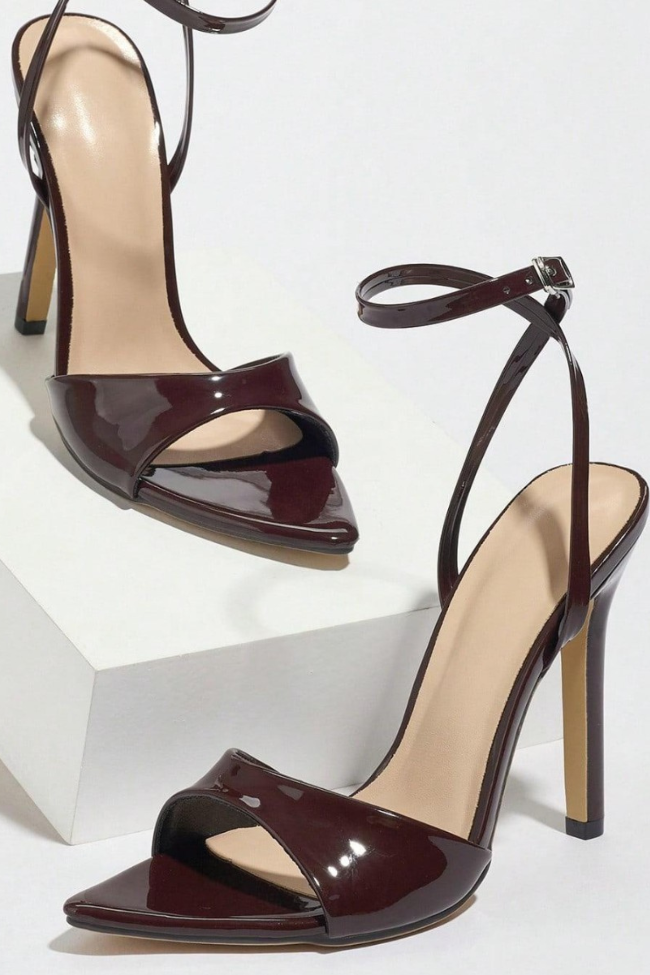 Salto Alto Amara Heels - Marrom Café