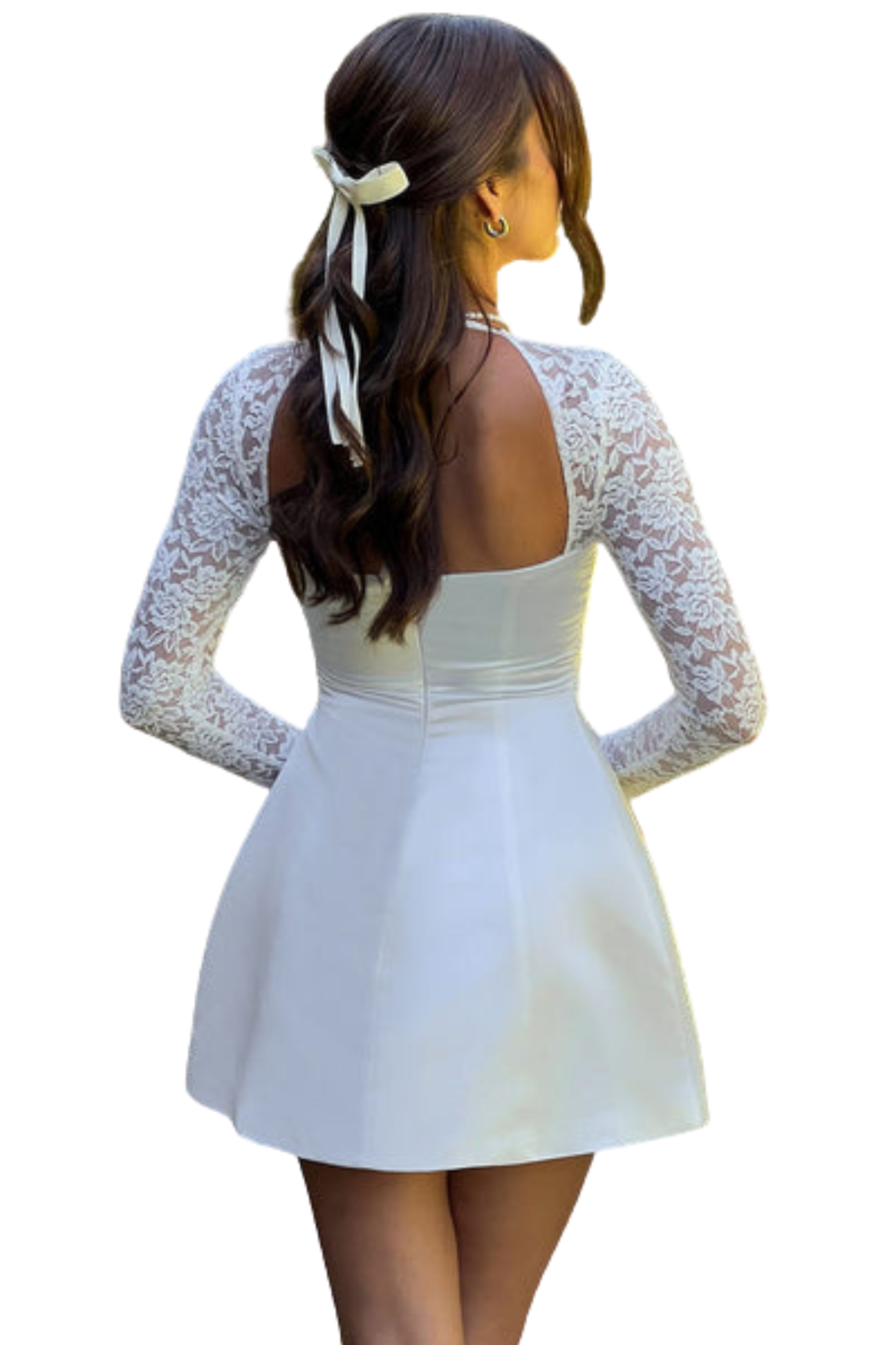 Vestido Curto Sadie Mini em Marfim