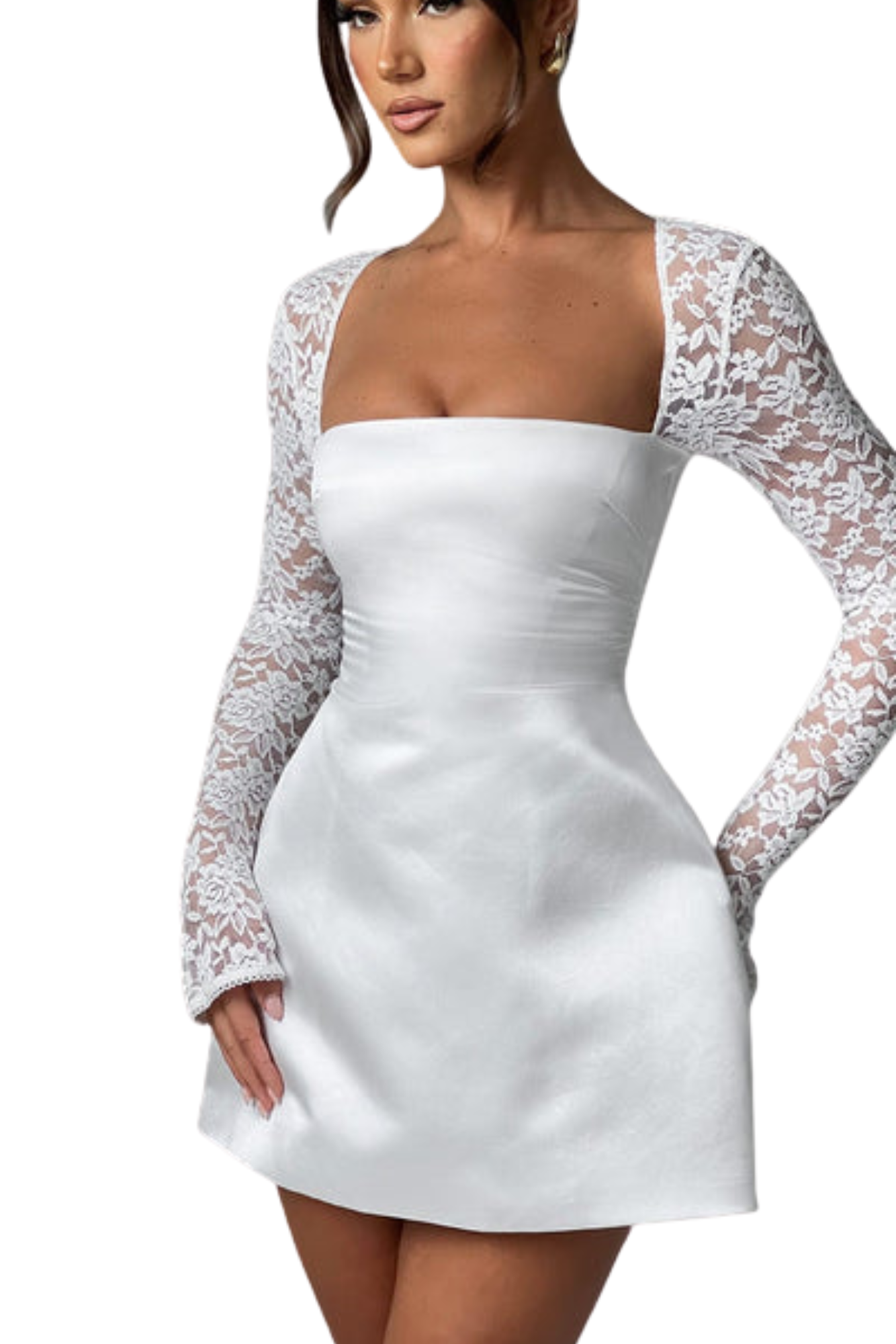 Vestido Curto Sadie Mini em Marfim