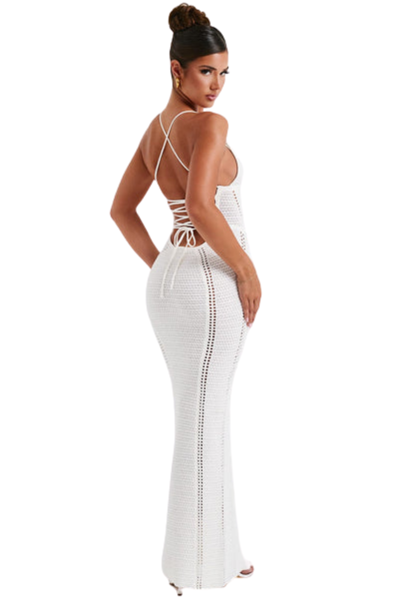 Vestido Longo Crochê - Branco