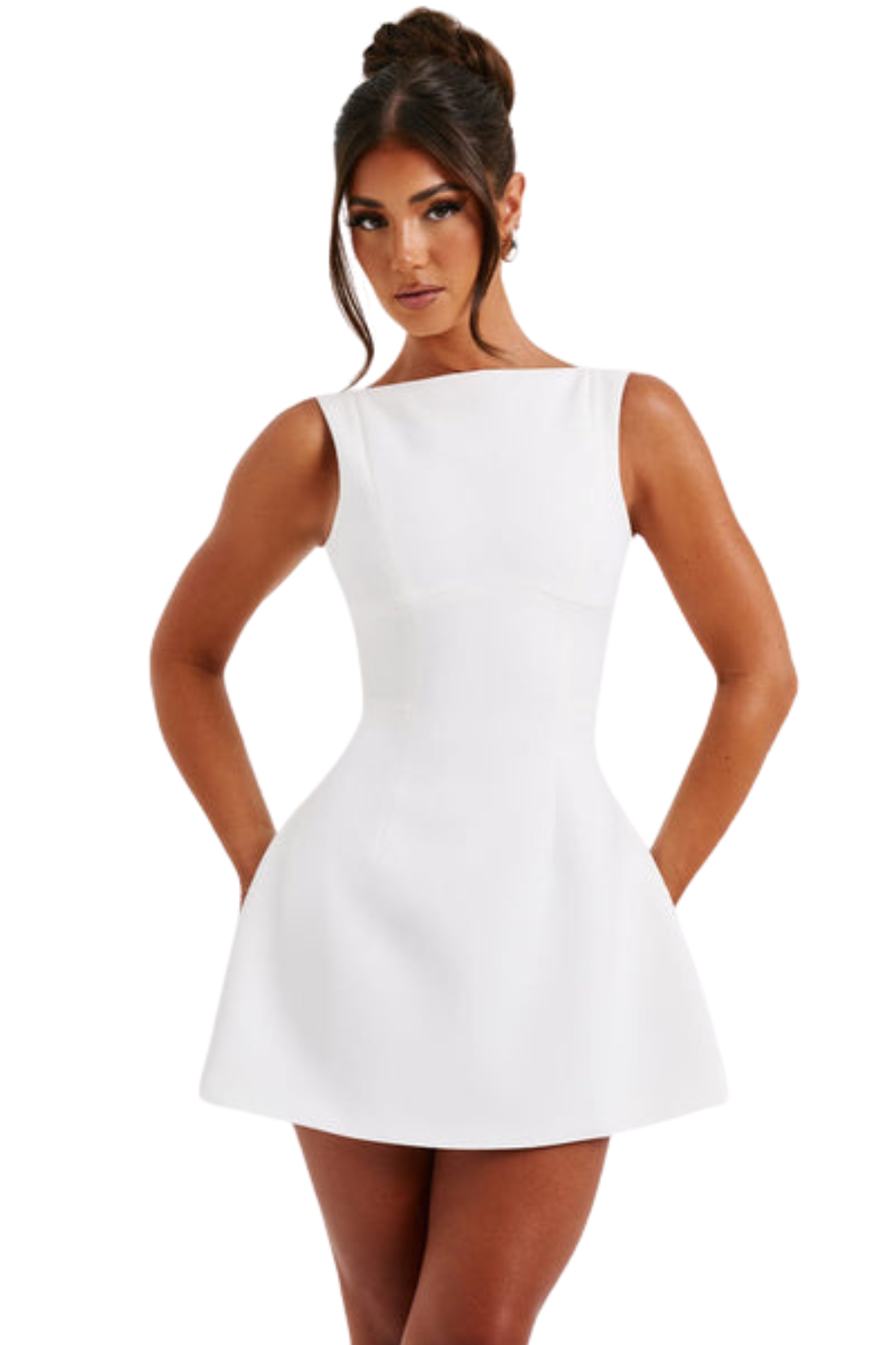 Vestido Curto Eloise em Marfim