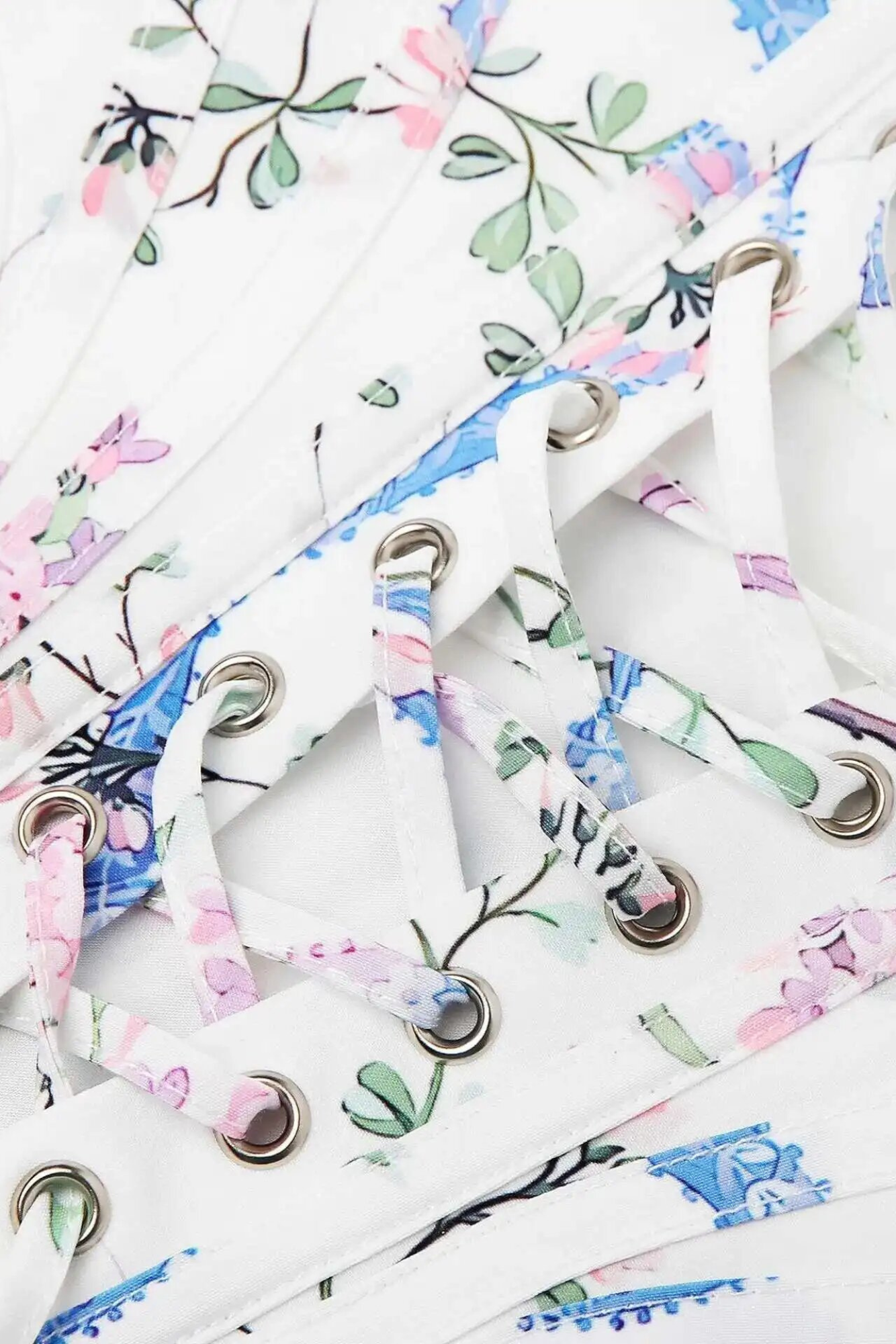 Corset Modelador Sara - Branco Floral