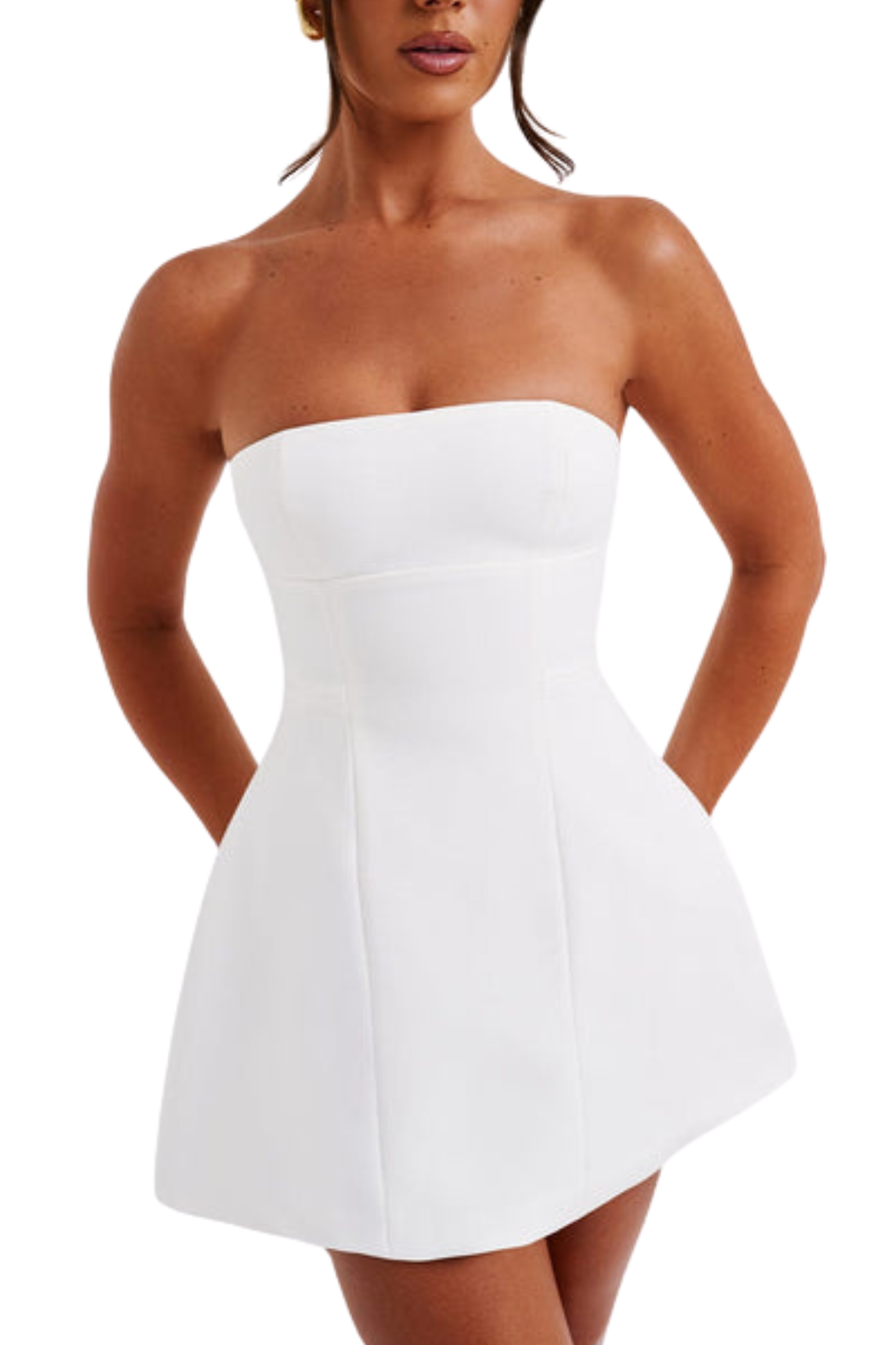 Vestido Curto Asha em Marfim