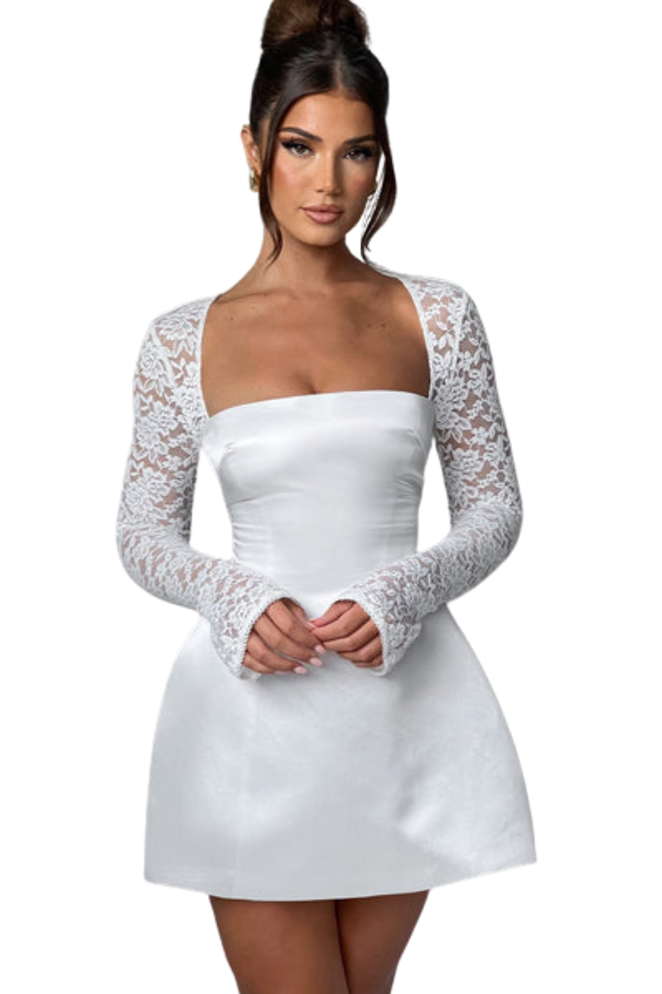Vestido Curto Sadie Mini em Marfim