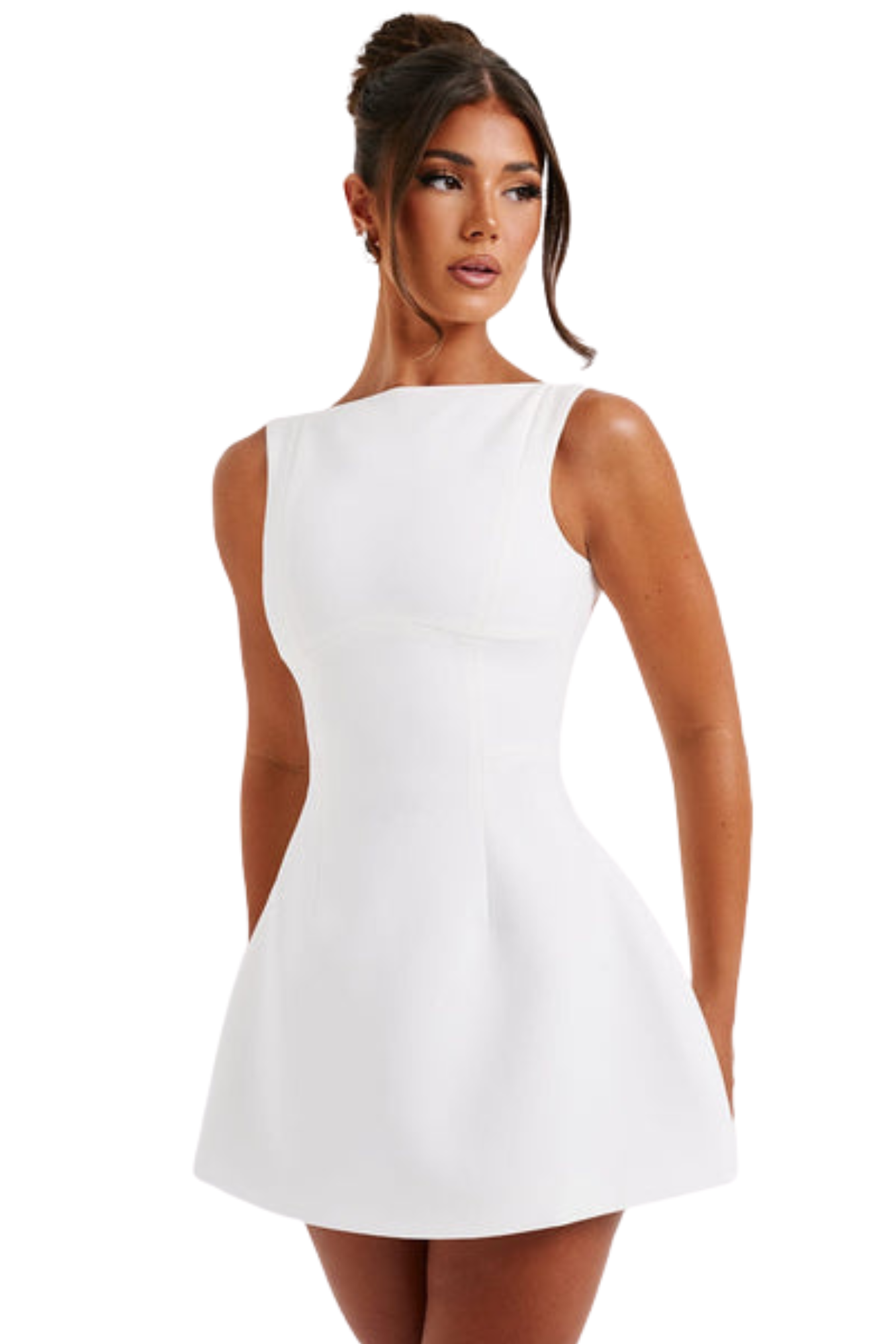 Vestido Curto Eloise em Marfim