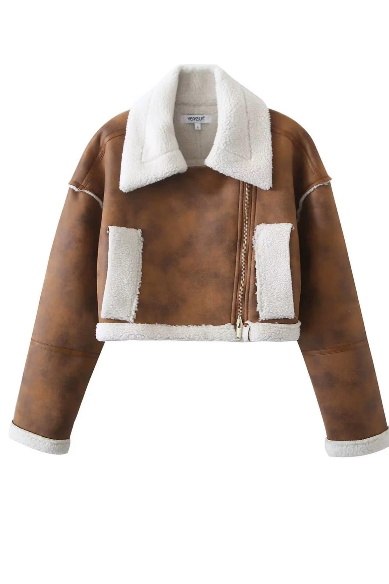 Jaqueta Cropped - Avelã