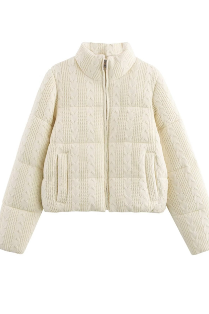 Jaqueta de Tricô em Bege