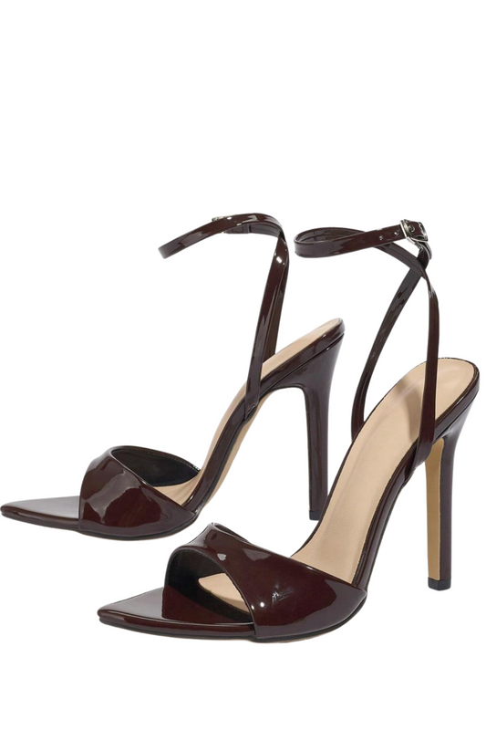 Salto Alto Amara Heels - Marrom Café