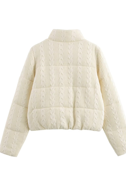 Jaqueta de Tricô em Bege