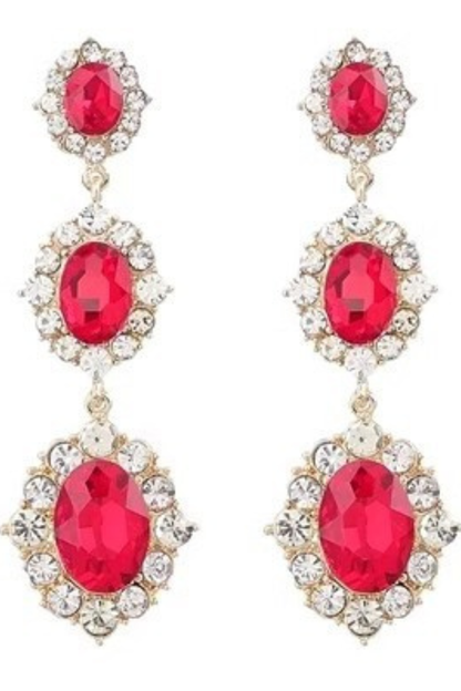 Brinco de Pedras vermelhas