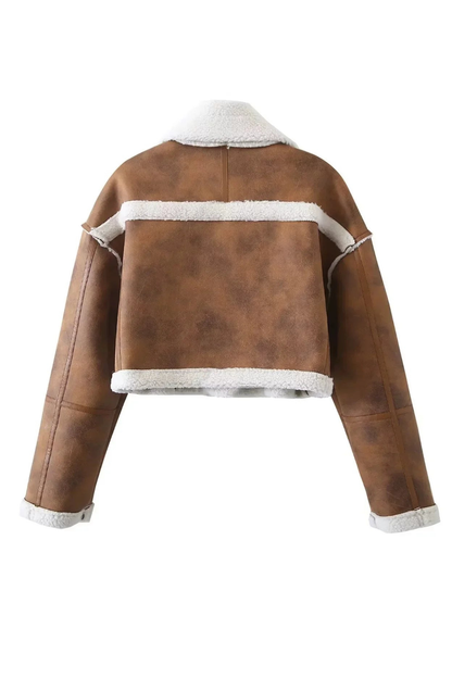 Jaqueta Cropped - Avelã