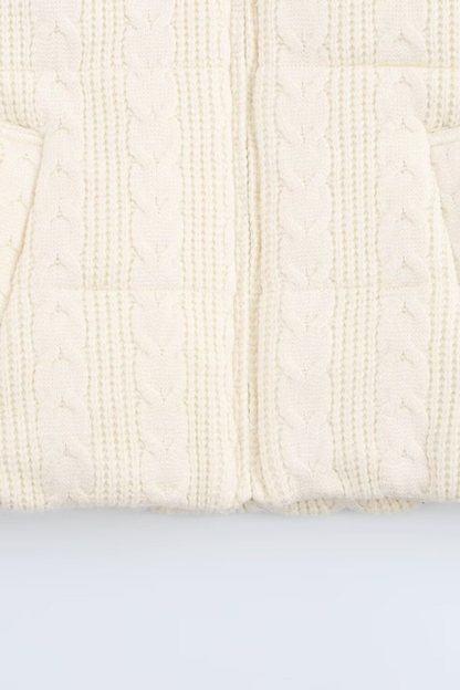 Jaqueta de Tricô em Bege