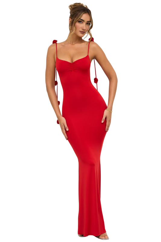 Vestido Longo  Rosas da Meia-Noite