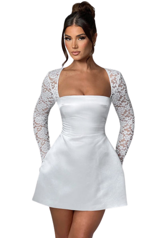 Vestido Curto Sadie Mini em Marfim