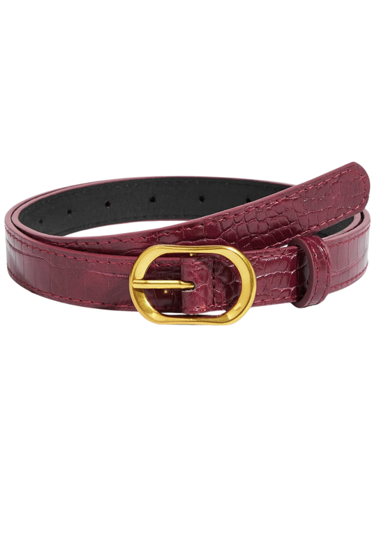 Cinto Ava - Couro Borgonha