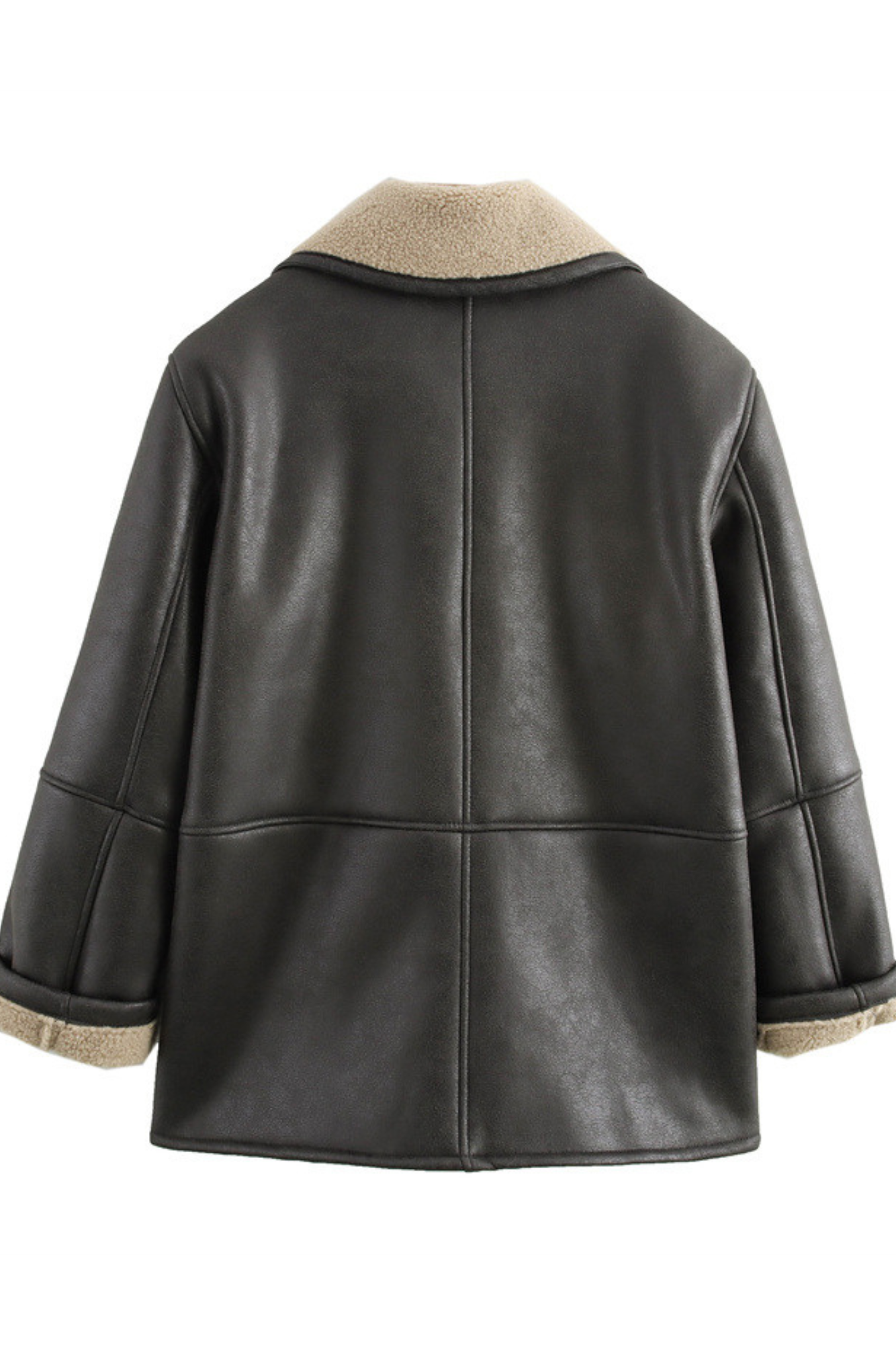 Casaco Oversized de Pele Sintética