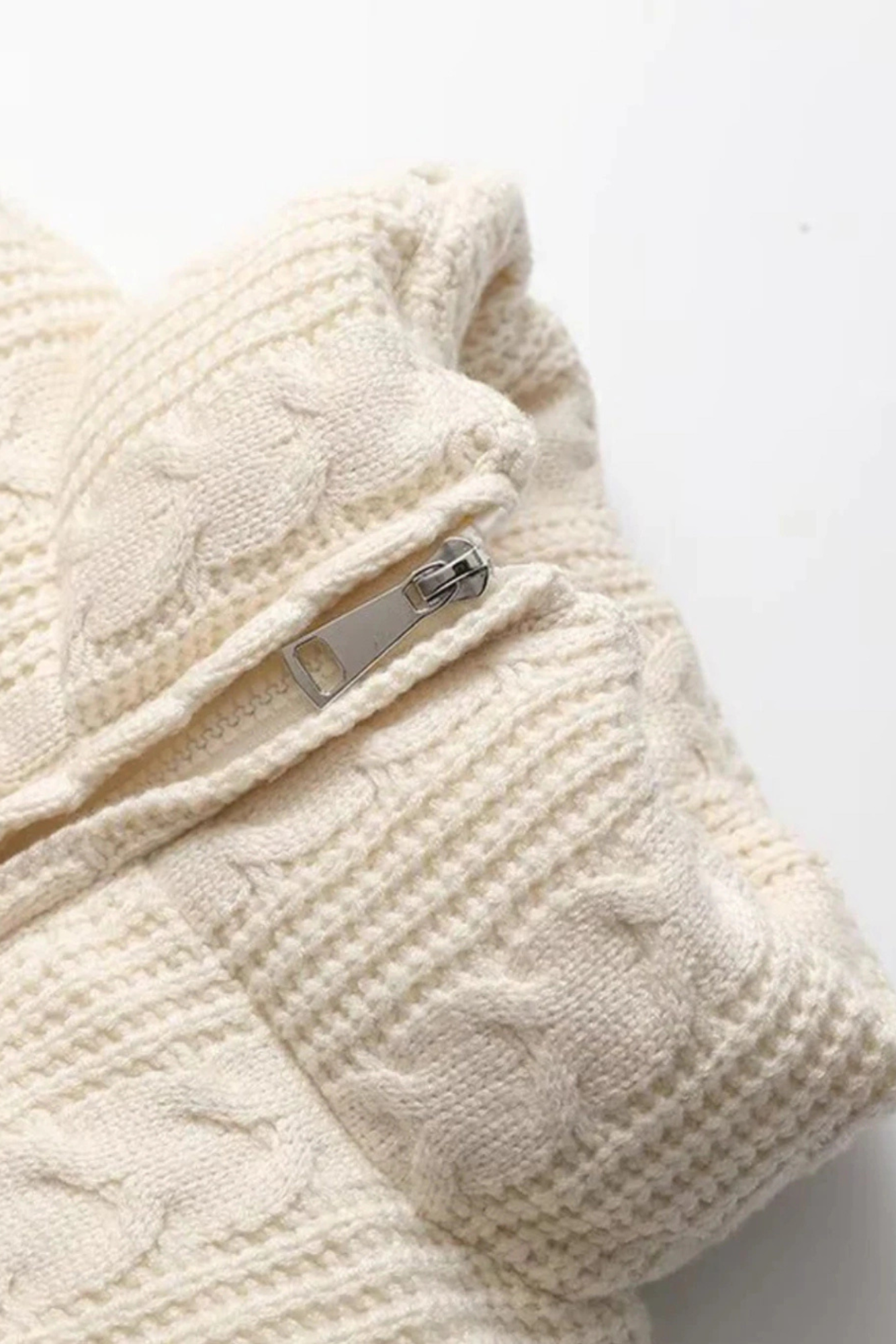 Jaqueta de Tricô em Bege