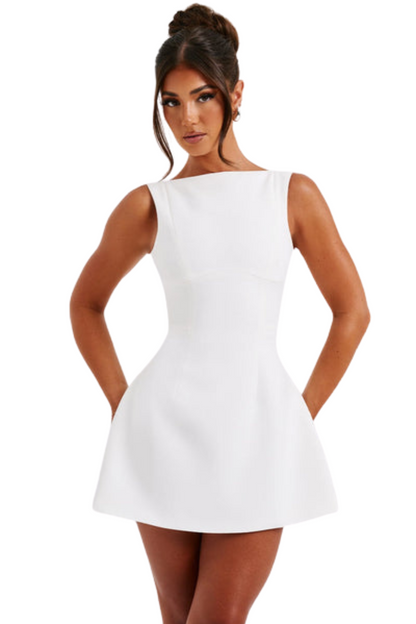 Vestido Curto Eloise em Marfim
