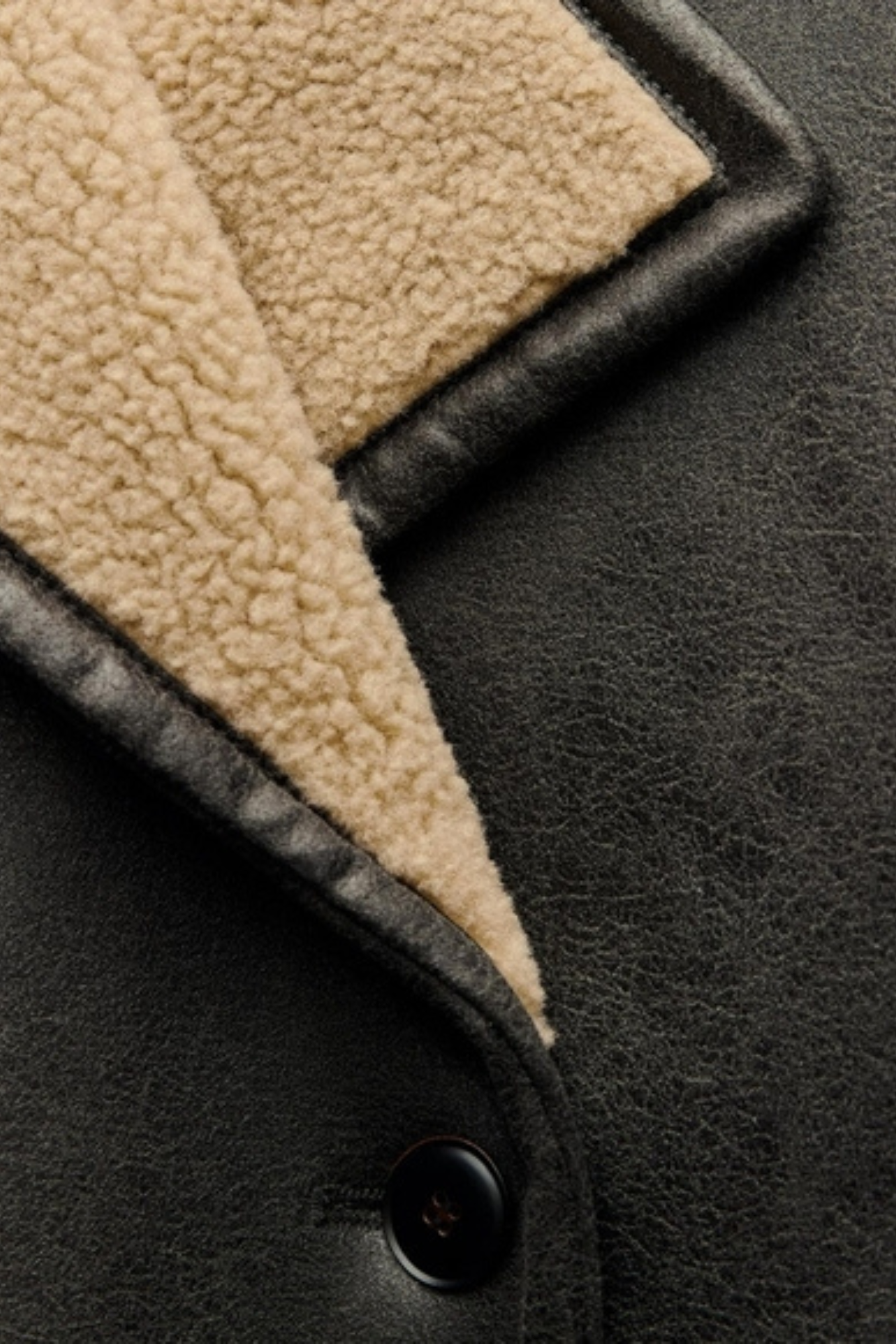 Casaco Oversized de Pele Sintética